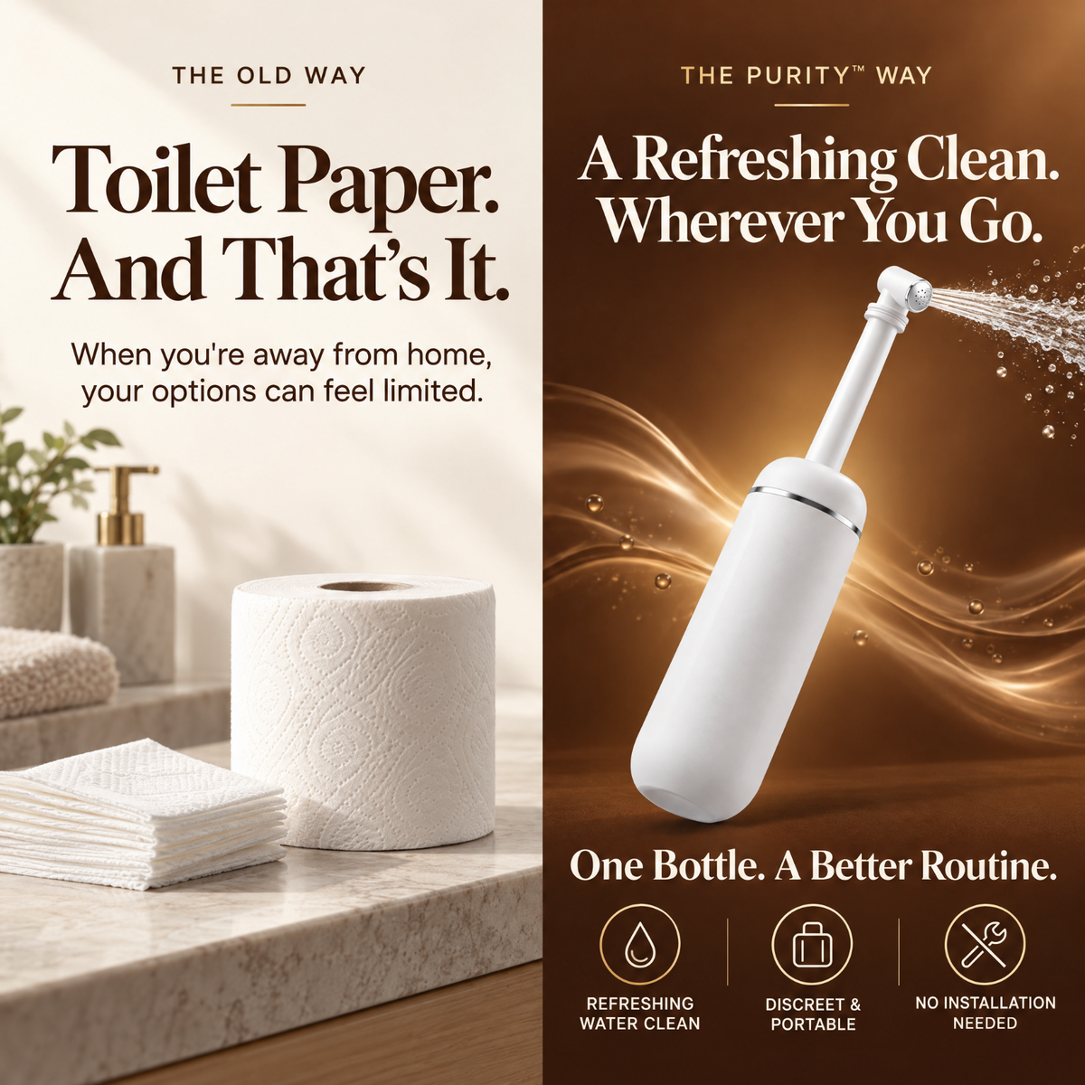 Purity™ Portable Bidet – Feel Fresh Anywhere