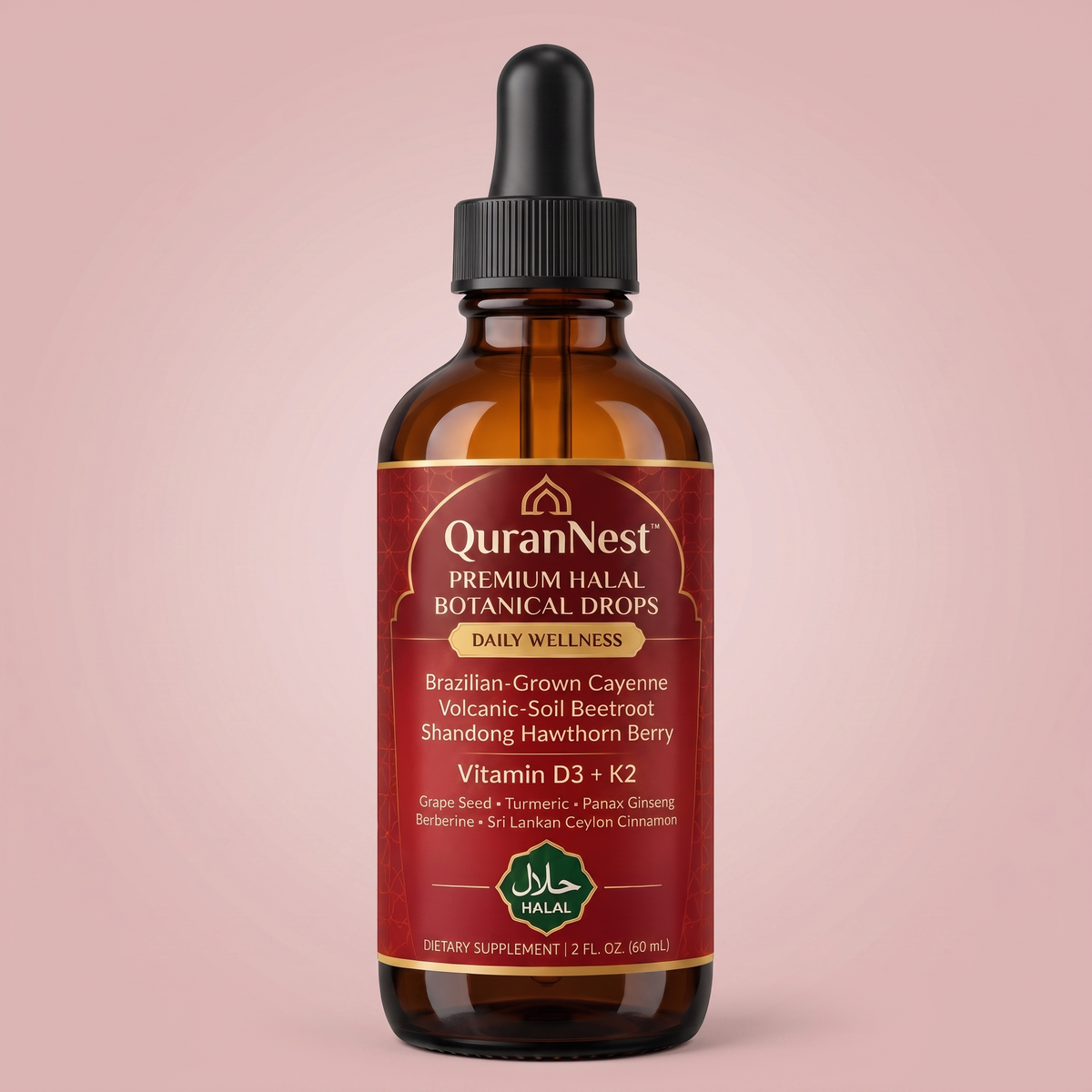 QuranNest™ Premium Halal Botanical Drops — Daily Vitality + Circulation Support