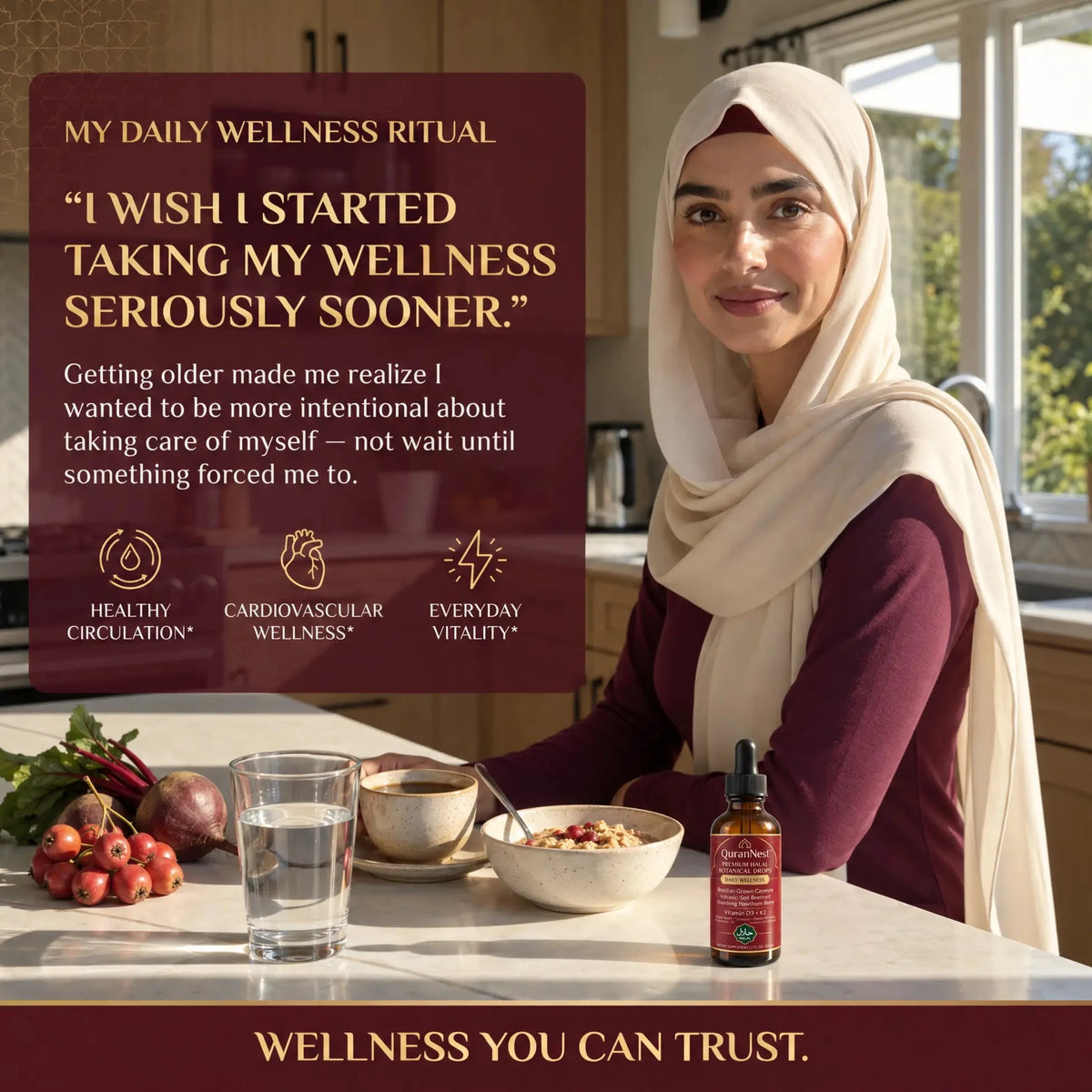 QuranNest™ Premium Halal Botanical Drops — Daily Vitality + Circulation Support
